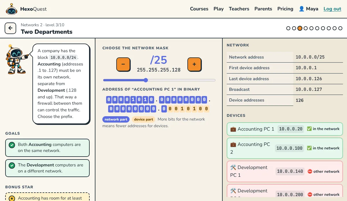 Screenshot of a level: Networks 2